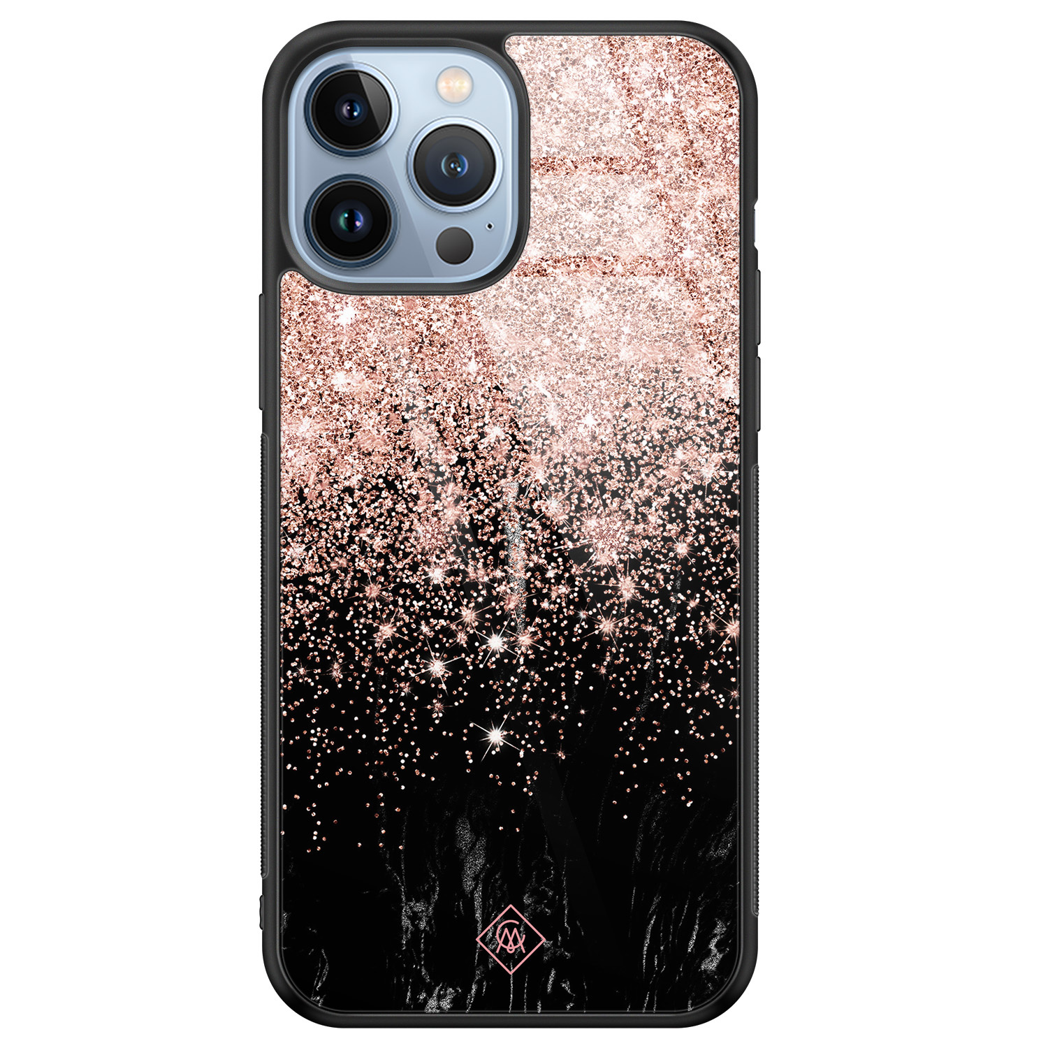 iPhone 13 Pro Max glazen hardcase Marmer twist