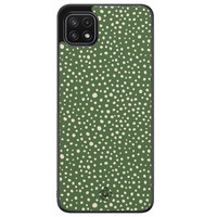 Casimoda Samsung Galaxy A22 5G hoesje - Green dots