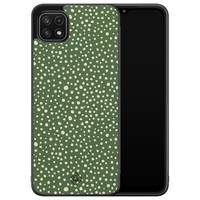 Casimoda Samsung Galaxy A22 5G hoesje - Green dots