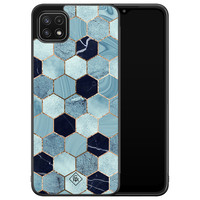 Casimoda Samsung Galaxy A22 5G hoesje - Blue cubes