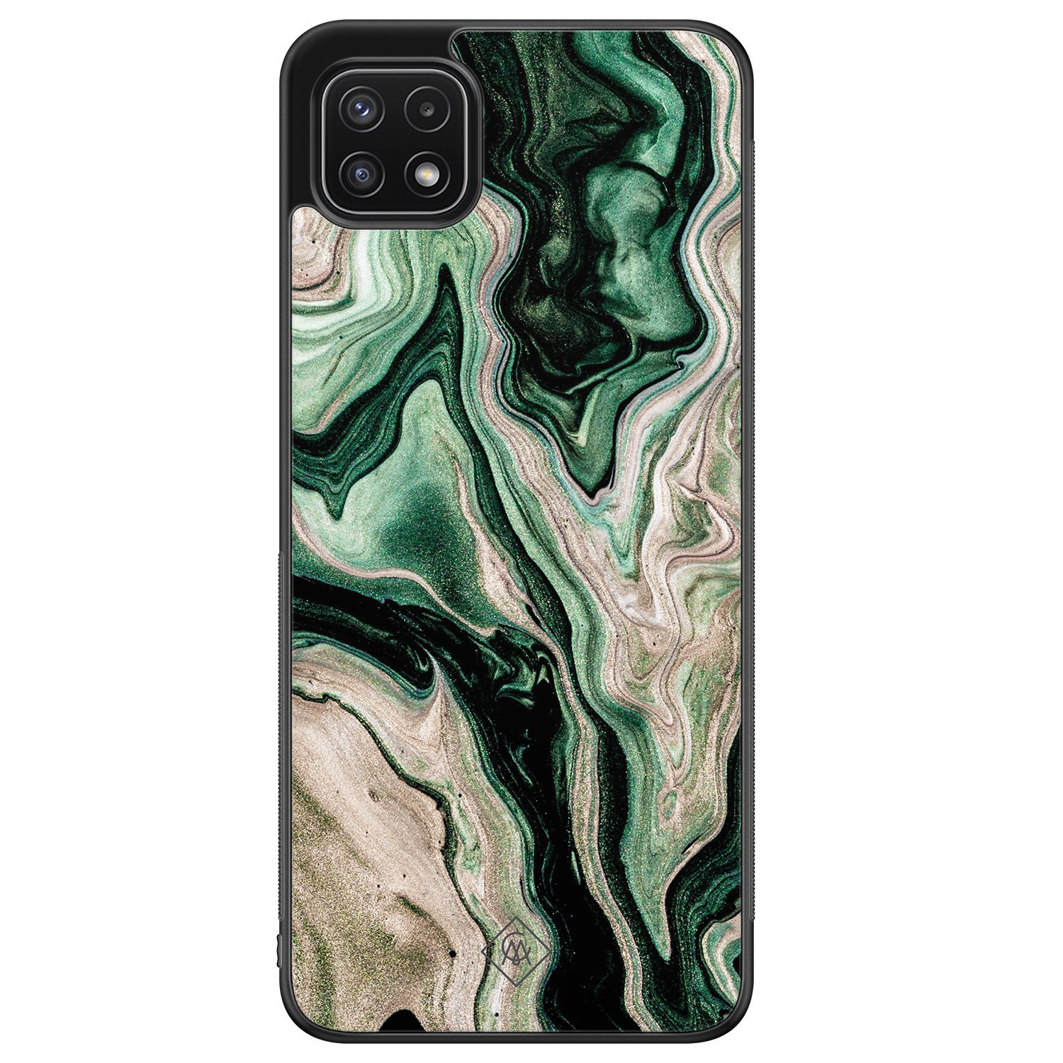 Samsung Galaxy A22 5G hoesje - Green waves