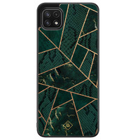 Casimoda Samsung Galaxy A22 5G hoesje - Abstract groen