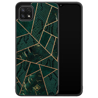 Casimoda Samsung Galaxy A22 5G hoesje - Abstract groen