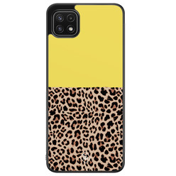 Casimoda Samsung Galaxy A22 5G hoesje - Luipaard geel