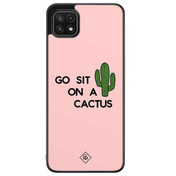 Casimoda Samsung Galaxy A22 5G hoesje - Go sit on a cactus