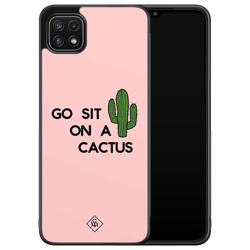 Casimoda Samsung Galaxy A22 5G hoesje - Go sit on a cactus