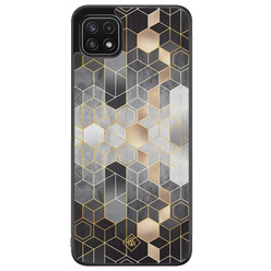 Casimoda Samsung Galaxy A22 5G hoesje - Grey cubes