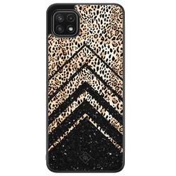 Casimoda Samsung Galaxy A22 5G hoesje - Chevron luipaard