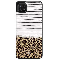 Casimoda Samsung Galaxy A22 5G hoesje - Leopard lines