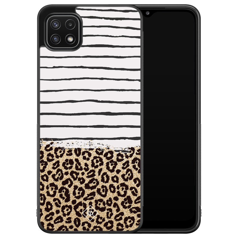 Casimoda Samsung Galaxy A22 5G hoesje - Leopard lines