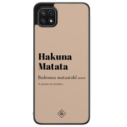 Casimoda Samsung Galaxy A22 5G hoesje - Hakuna matata