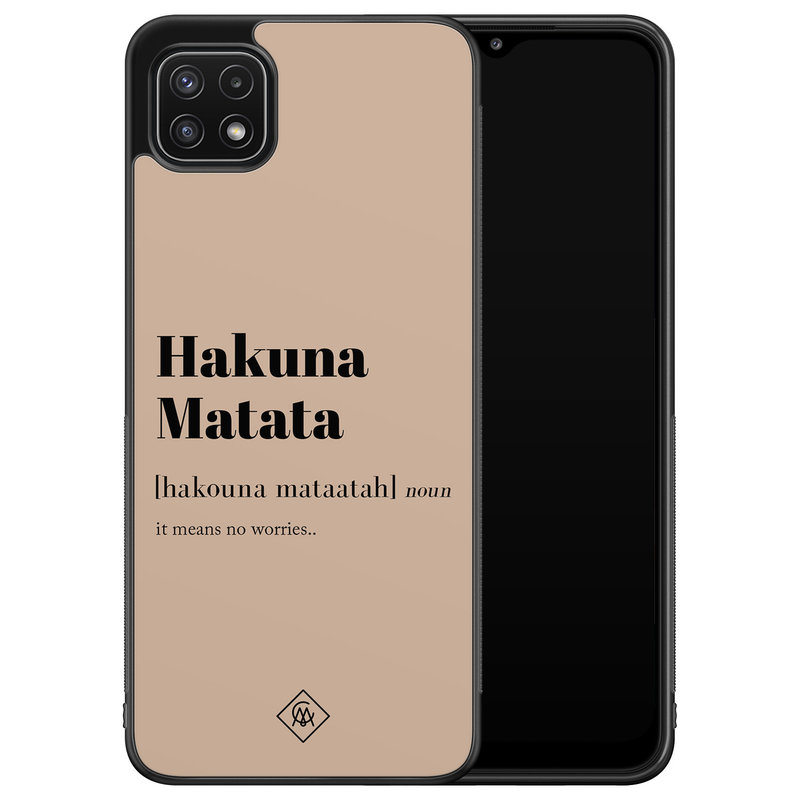 Casimoda Samsung Galaxy A22 5G hoesje - Hakuna matata