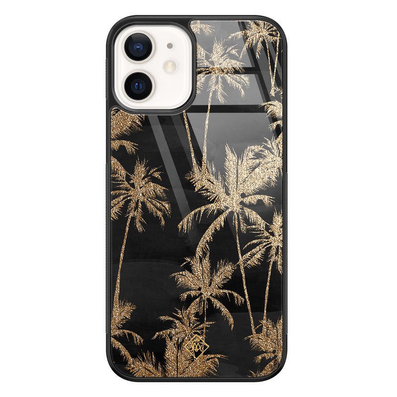 Casimoda iPhone 12 glazen hardcase - Palmbomen