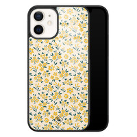 Casimoda iPhone 12 glazen hardcase - Yellow garden