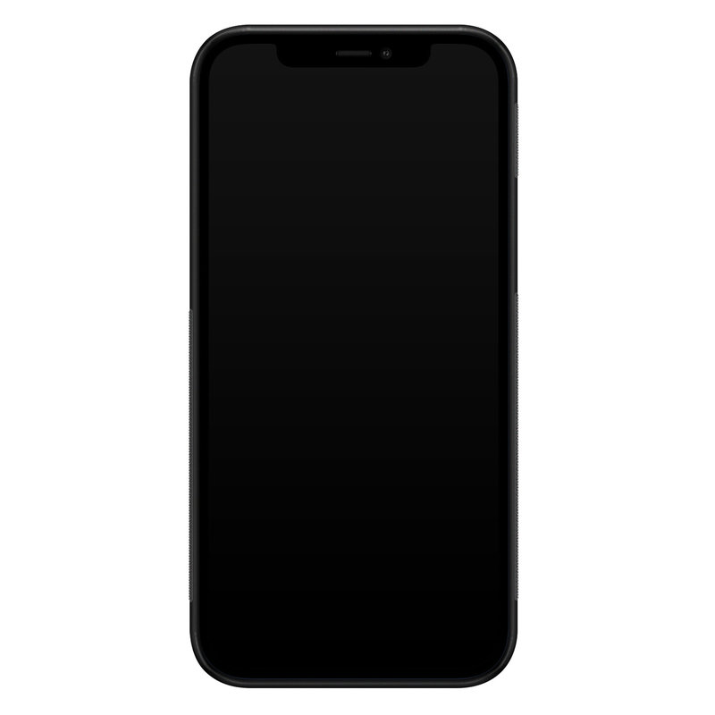 Casimoda iPhone 12 glazen hardcase - Hexagons zwart