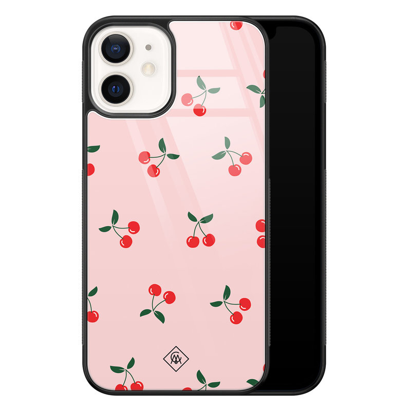 Casimoda iPhone 12 glazen hardcase - Kersjes