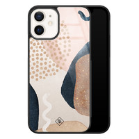 Casimoda iPhone 12 glazen hardcase - Abstract dots
