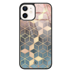 Casimoda iPhone 12 glazen hardcase - Cubes art