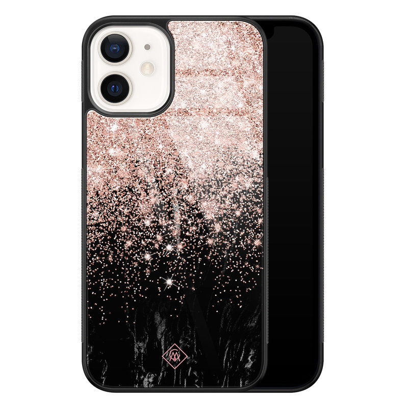 Casimoda iPhone 12 glazen hardcase - Marmer twist