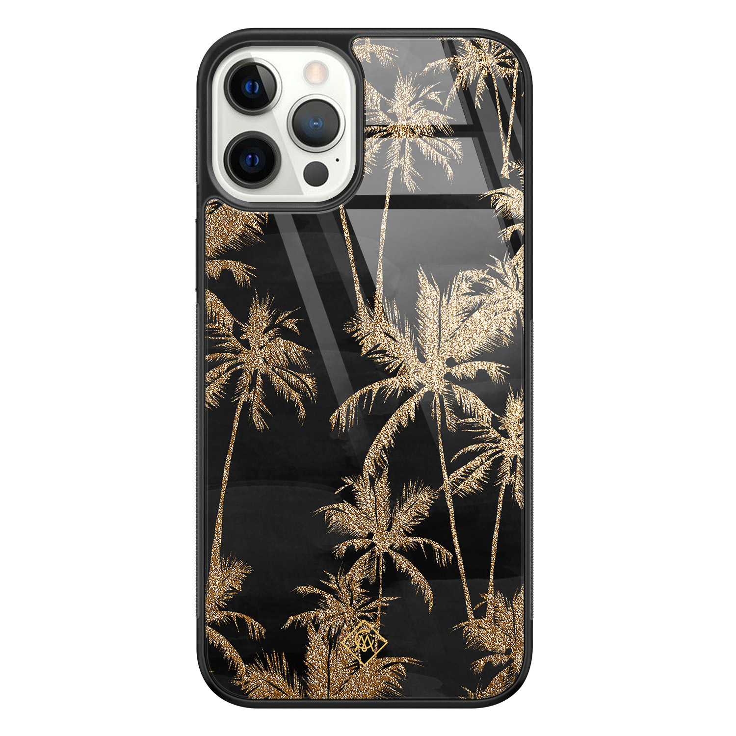 iPhone 12 Pro glazen hardcase - Palmbomen