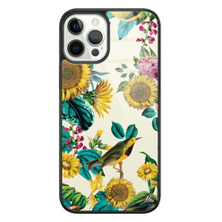 Casimoda iPhone 12 Pro glazen hardcase - Sunflowers