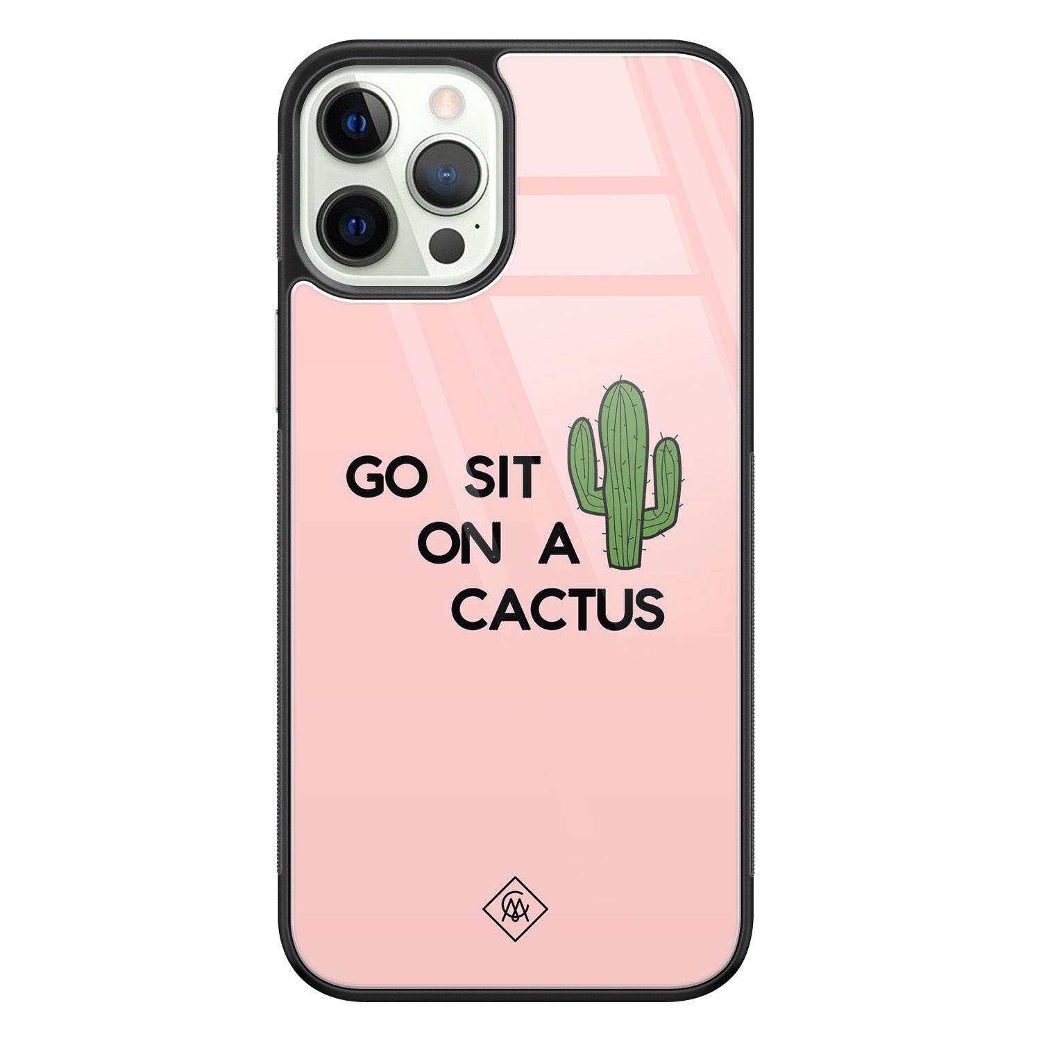 iPhone 12 Pro glazen hardcase Go sit on a cactus