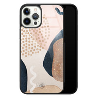 Casimoda iPhone 12 Pro glazen hardcase - Abstract dots