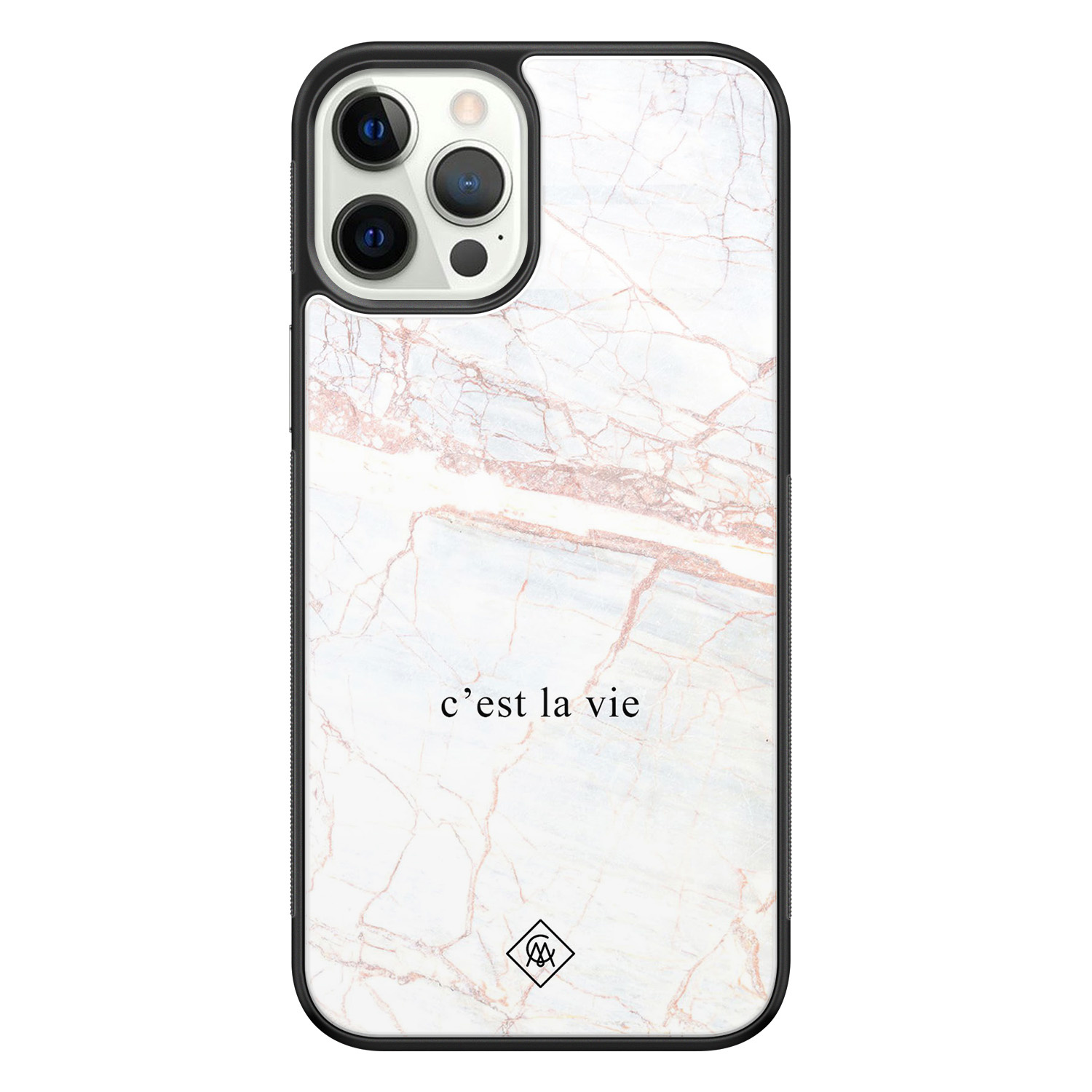 iPhone 12 Pro glazen hardcase C'est la vie