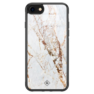 Casimoda iPhone 8/7 glazen hardcase - Marmer goud