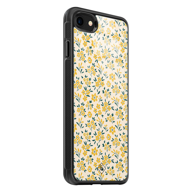 Casimoda iPhone 8/7 glazen hardcase - Yellow garden