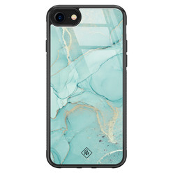 Casimoda iPhone 8/7 glazen hardcase - Touch of mint