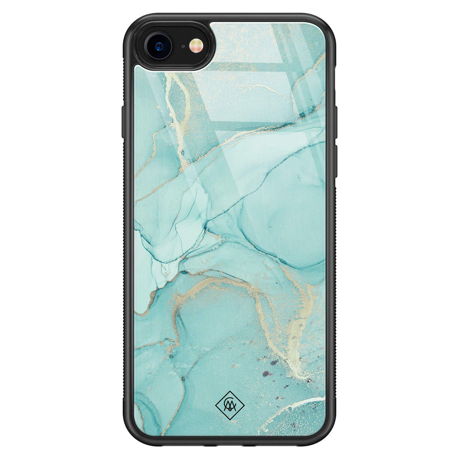 iPhone 8 7 glazen hardcase Touch of mint