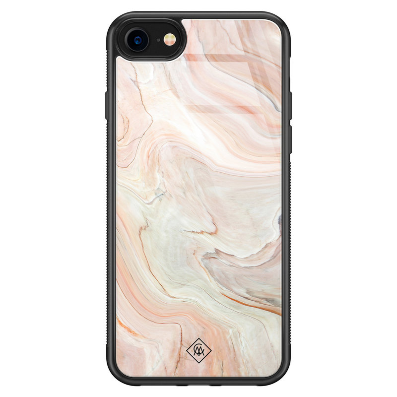 Casimoda iPhone 8/7 glazen hardcase - Marmer waves