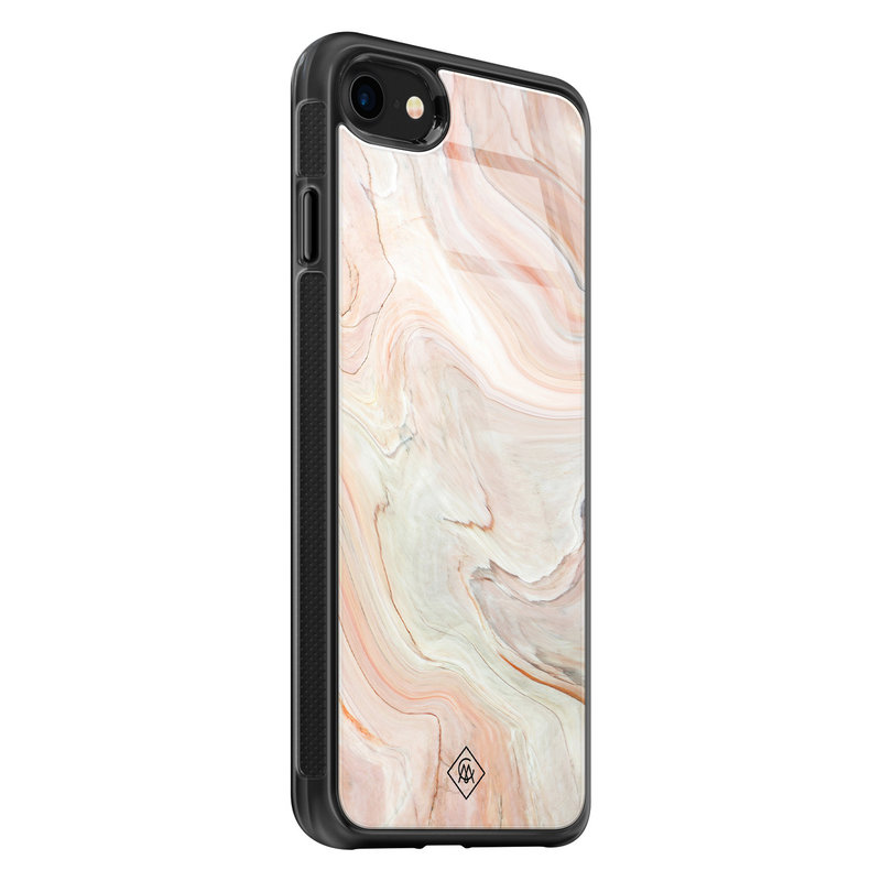 Casimoda iPhone 8/7 glazen hardcase - Marmer waves