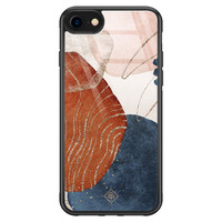 Casimoda iPhone 8/7 glazen hardcase - Abstract terracotta