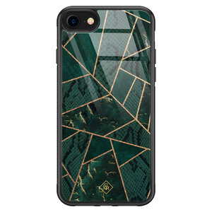 Casimoda iPhone 8/7 glazen hardcase - Abstract groen