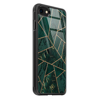 Casimoda iPhone 8/7 glazen hardcase - Abstract groen