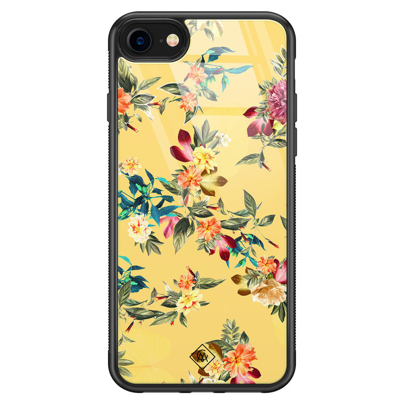 Casimoda iPhone 8/7 glazen hardcase - Florals for days