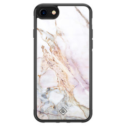 Casimoda iPhone 8/7 glazen hardcase - Parelmoer marmer