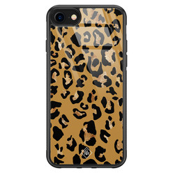 Casimoda iPhone 8/7 glazen hardcase - Jungle wildcat