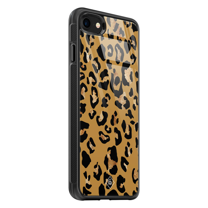 Casimoda iPhone 8/7 glazen hardcase - Jungle wildcat