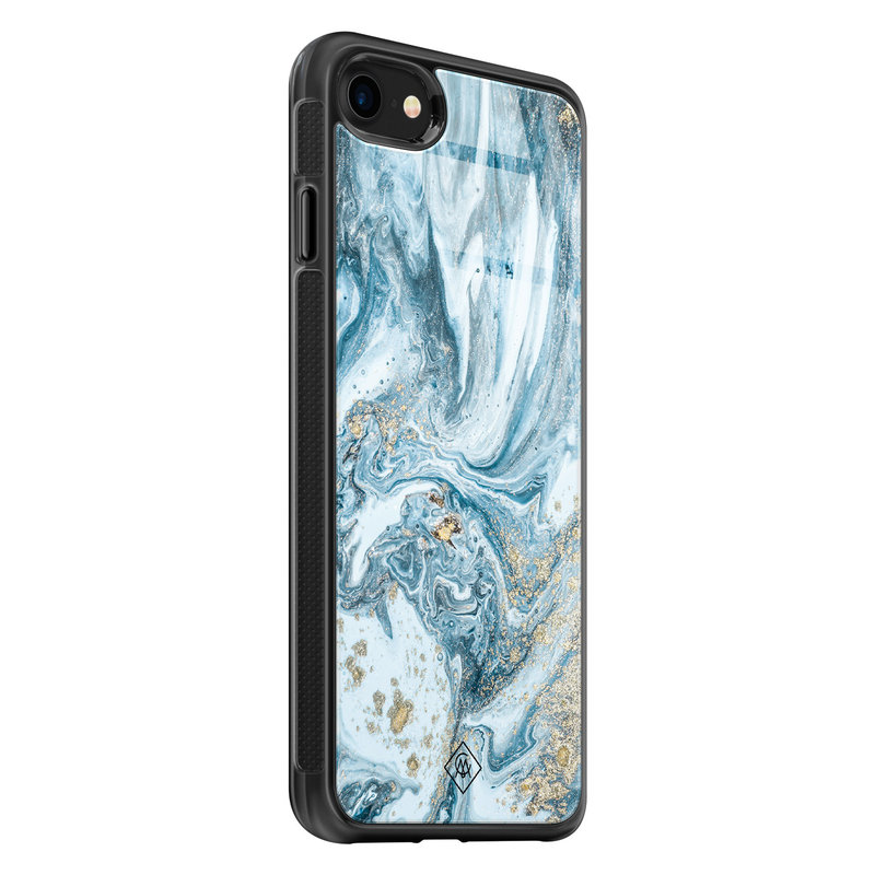 Casimoda iPhone 8/7 glazen hardcase - Marble sea