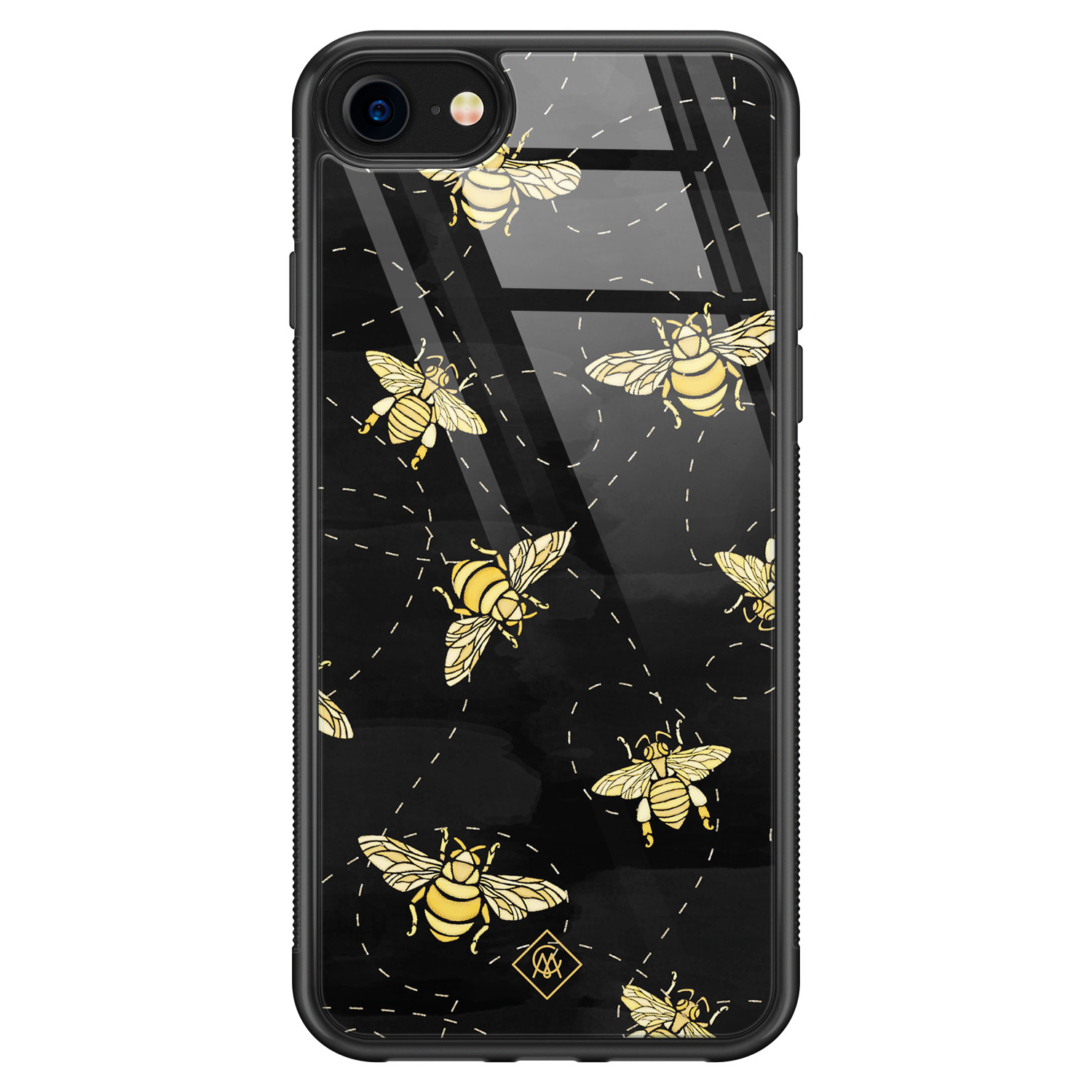 iPhone 8 7 glazen hardcase Bee yourself