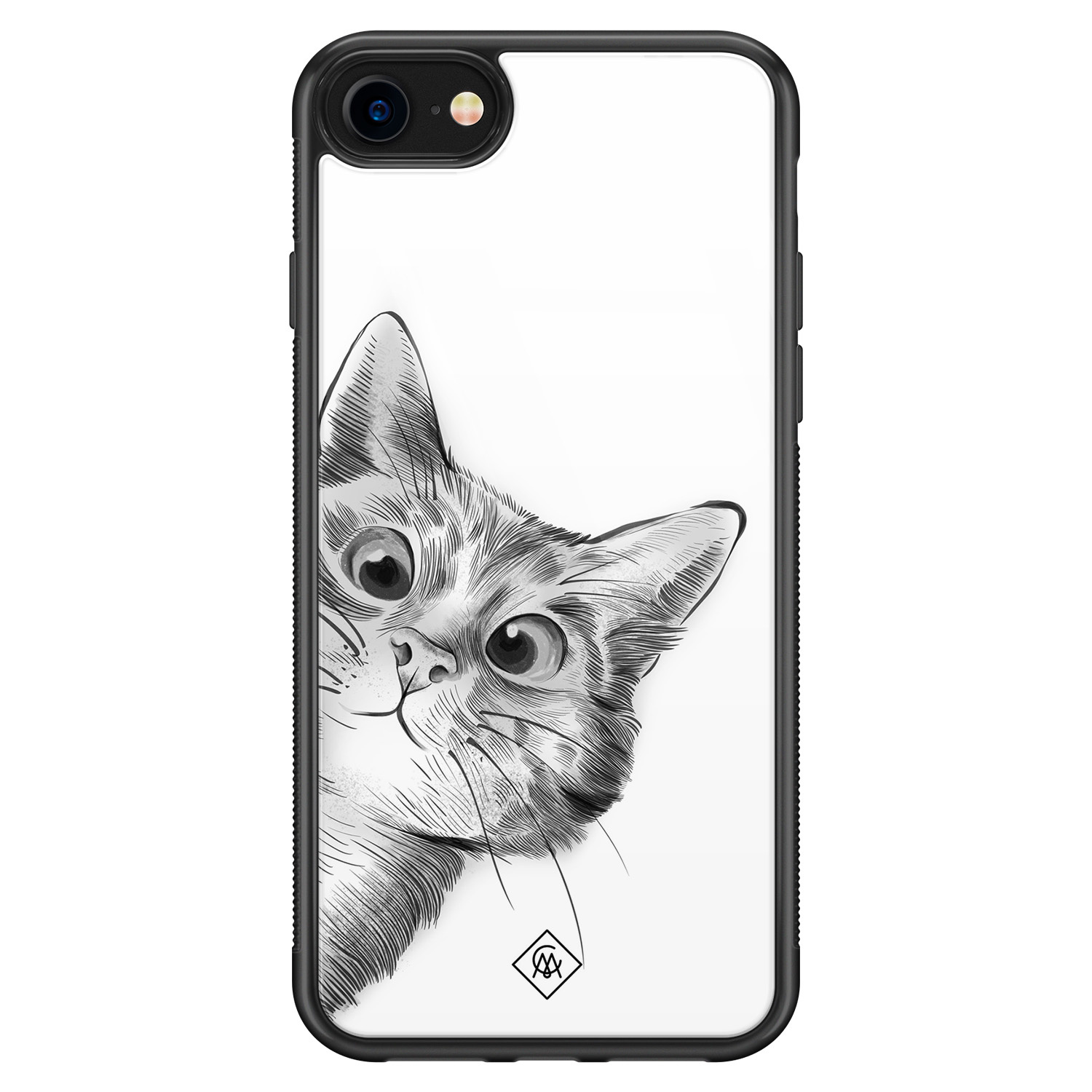 iPhone 8 7 glazen hardcase Peekaboo