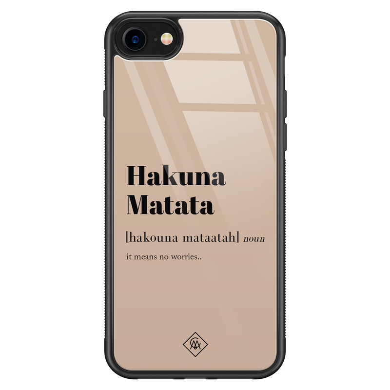Casimoda iPhone 8/7 glazen hardcase - Hakuna Matata