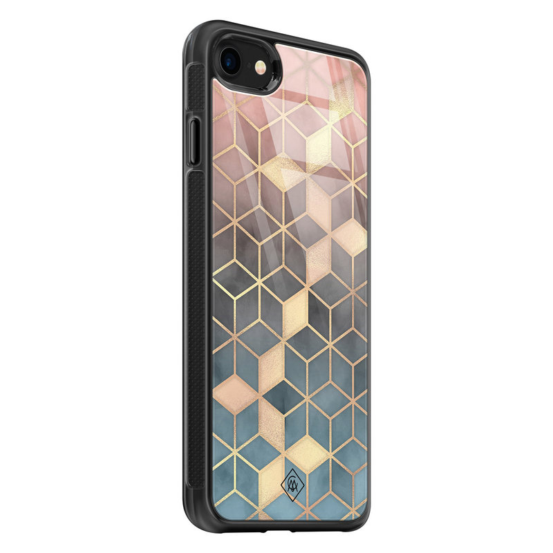 Casimoda iPhone 8/7 glazen hardcase - Cubes art