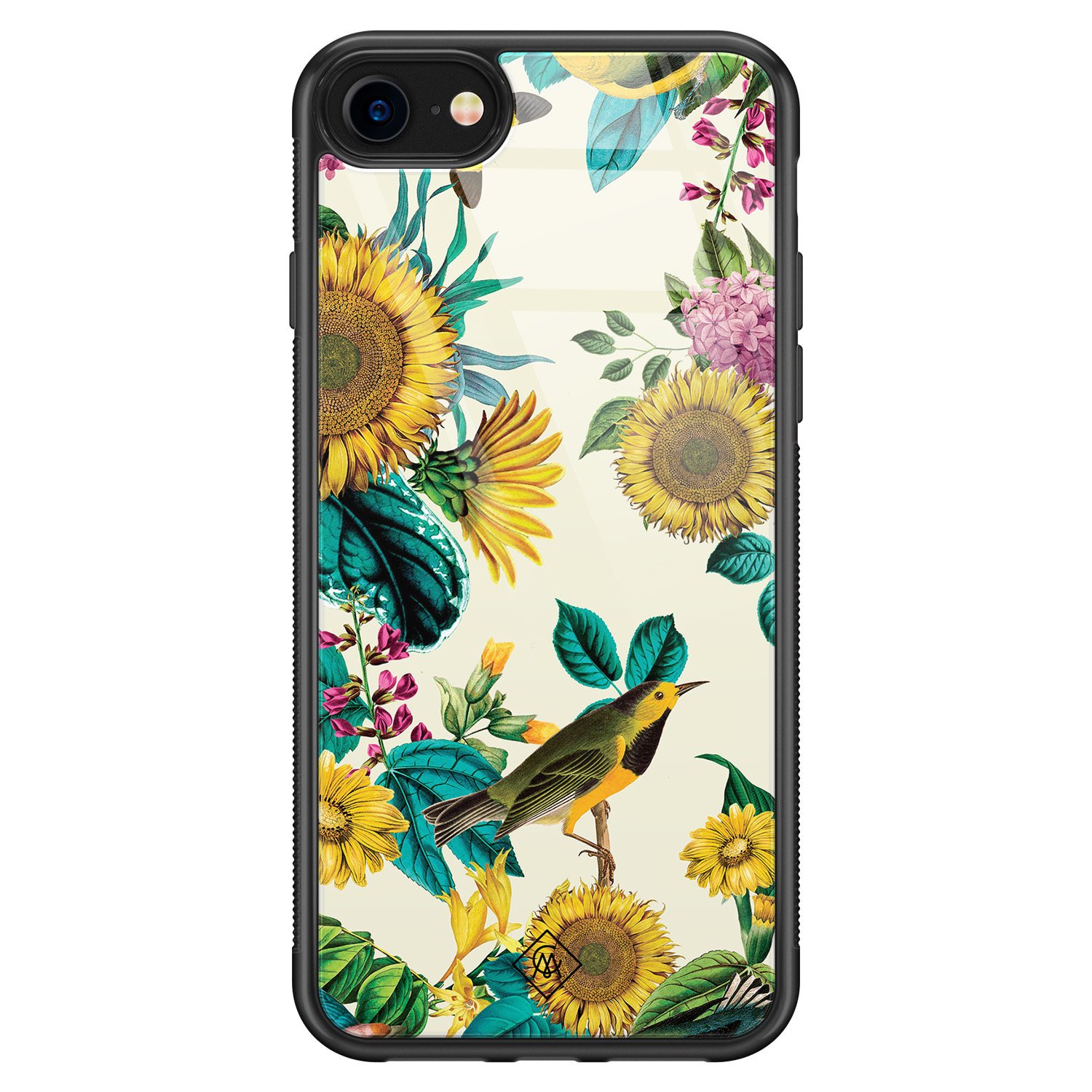 iPhone SE 2020 glazen hardcase - Sunflowers