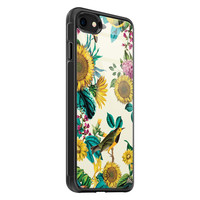 Casimoda iPhone SE 2020 glazen hardcase - Sunflowers