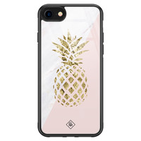 Casimoda iPhone SE 2020 glazen hardcase - Ananas
