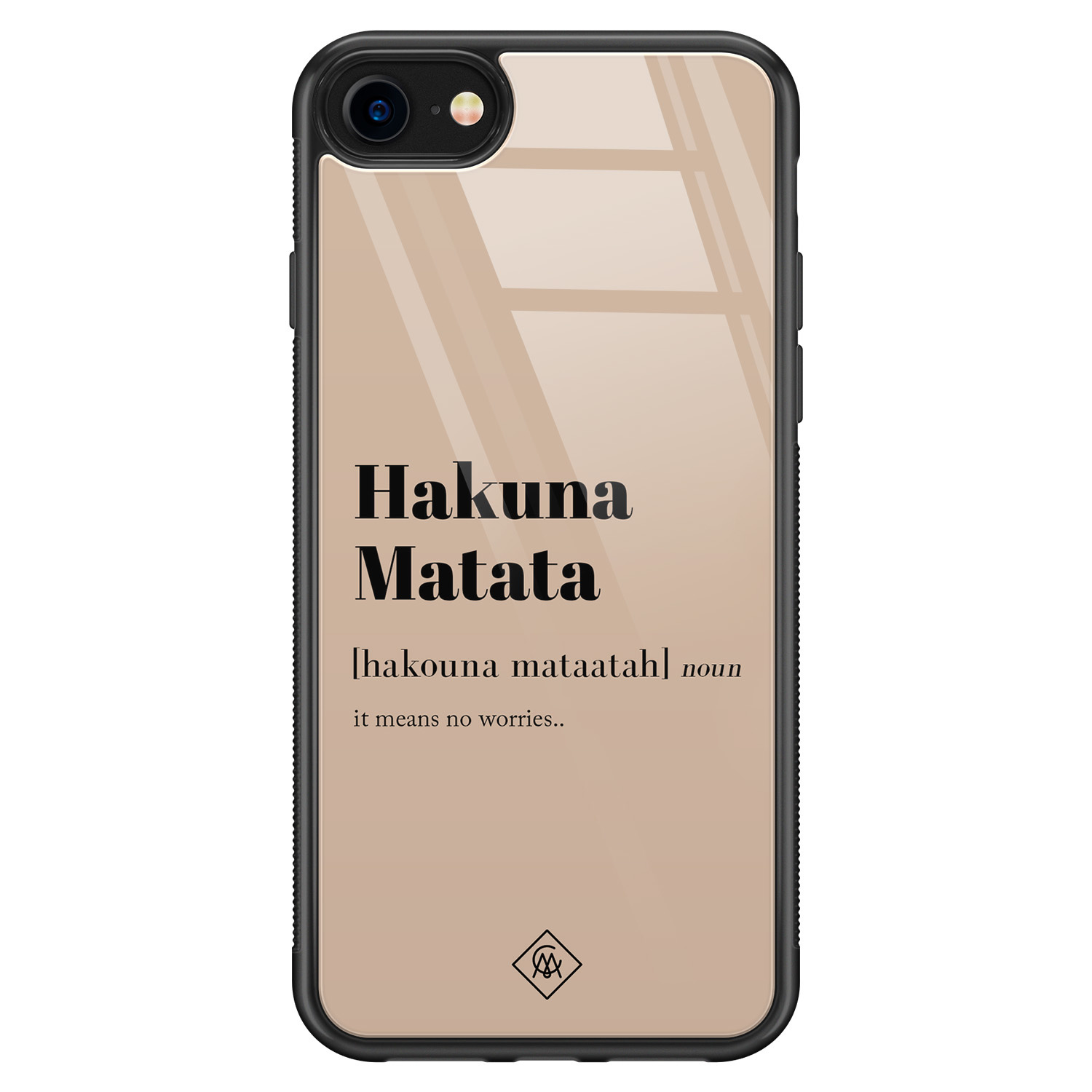 iPhone SE 2020 glazen hardcase Hakuna Matata